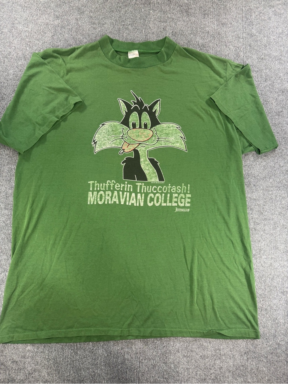 Vintage 1993 Looney Tunes T Shirt OSFA 3XL Sylvester Moravian College Grunge 90s